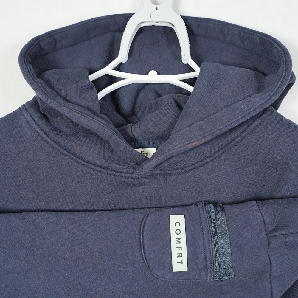 Comfrt Mens Heavyweight Utility Hoodie Navy Blue Boxy Fit‎ Size 2XL - READ